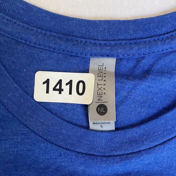 Next Level Apparel Men Shirt L Blue Keep America Great Graphic Print Short - Picture 2 of 8